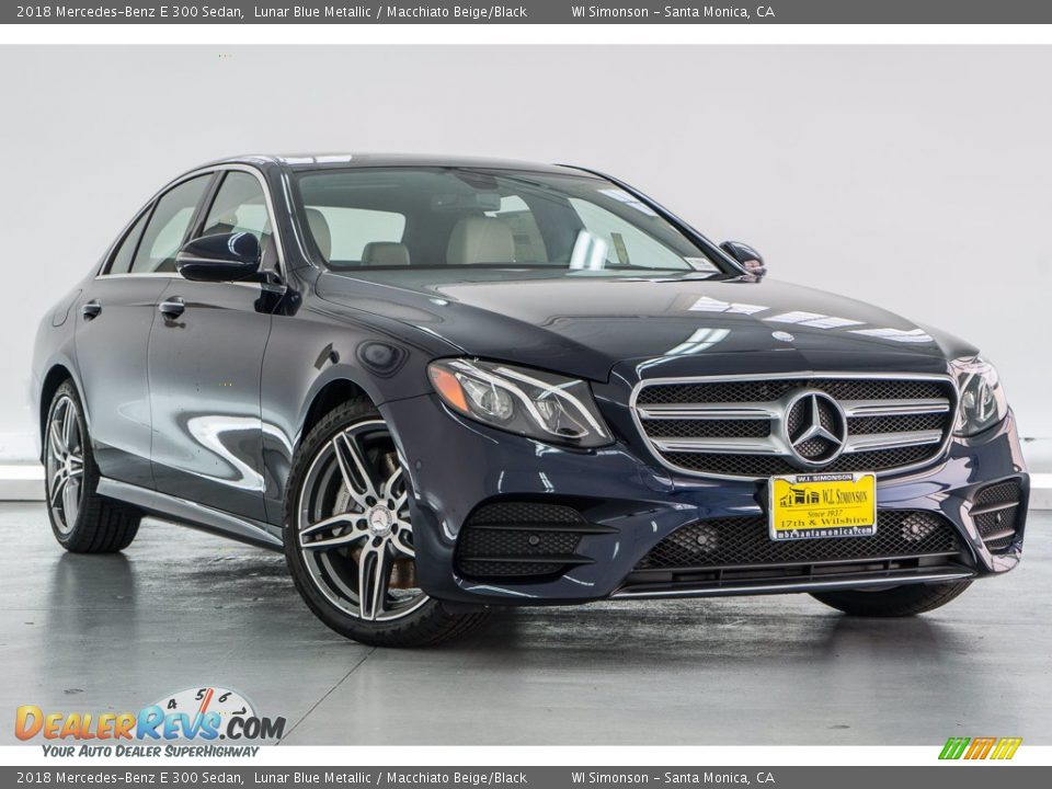 2018 Mercedes-Benz E 300 Sedan Lunar Blue Metallic / Macchiato Beige/Black Photo #11