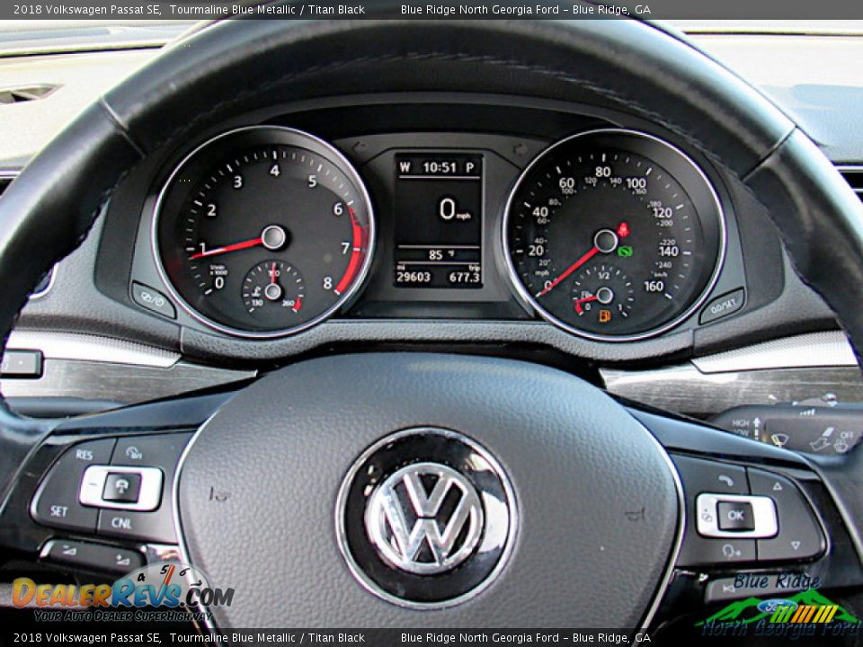 2018 Volkswagen Passat SE Tourmaline Blue Metallic / Titan Black Photo #18