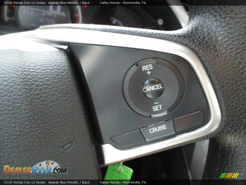 2018 Honda Civic LX Sedan Aegean Blue Metallic / Black Photo #18