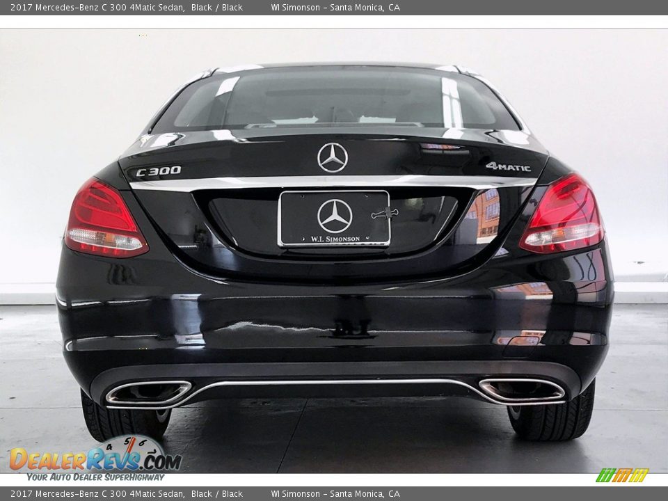 2017 Mercedes-Benz C 300 4Matic Sedan Black / Black Photo #3