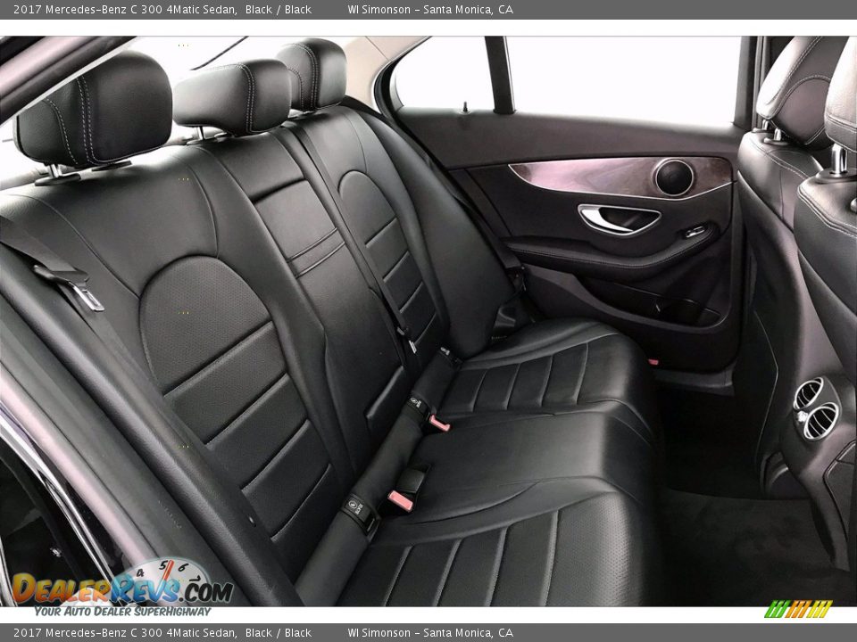 Rear Seat of 2017 Mercedes-Benz C 300 4Matic Sedan Photo #13