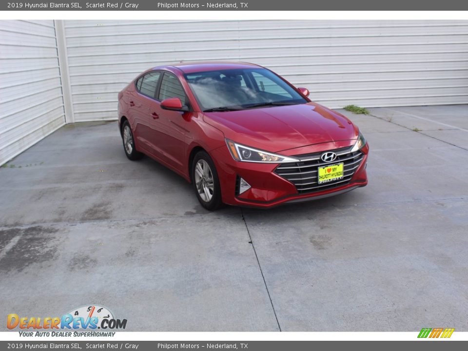 2019 Hyundai Elantra SEL Scarlet Red / Gray Photo #2