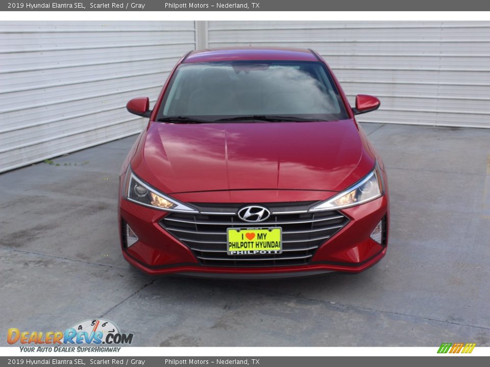2019 Hyundai Elantra SEL Scarlet Red / Gray Photo #3
