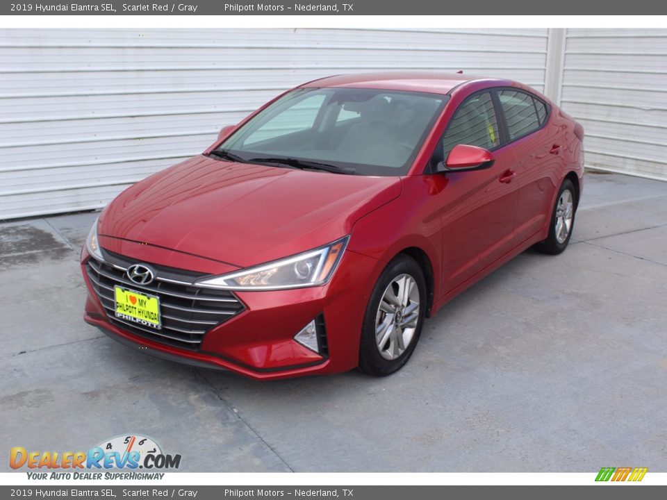 2019 Hyundai Elantra SEL Scarlet Red / Gray Photo #4