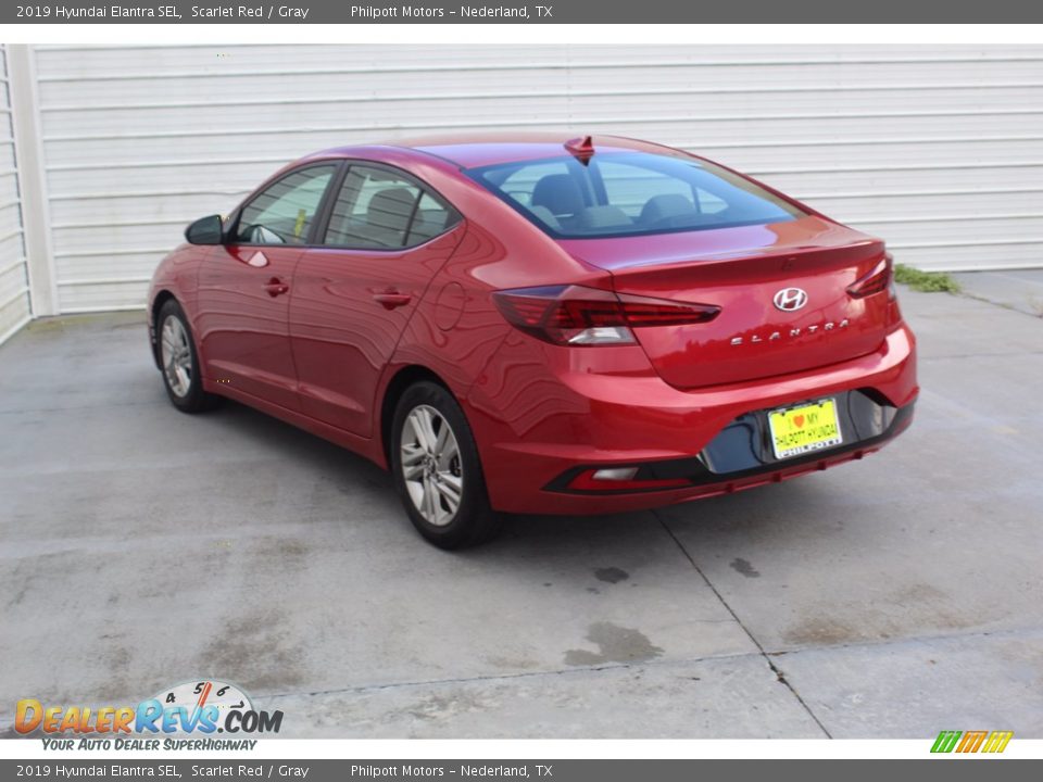 2019 Hyundai Elantra SEL Scarlet Red / Gray Photo #8
