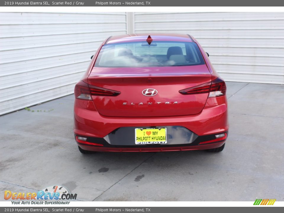 2019 Hyundai Elantra SEL Scarlet Red / Gray Photo #9