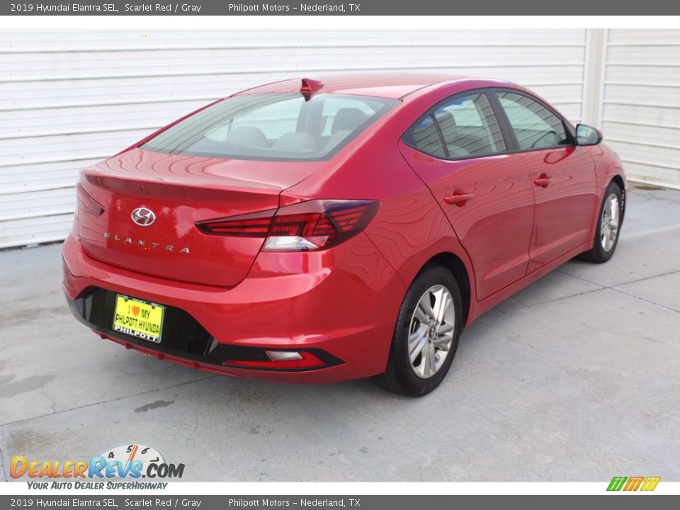 2019 Hyundai Elantra SEL Scarlet Red / Gray Photo #10