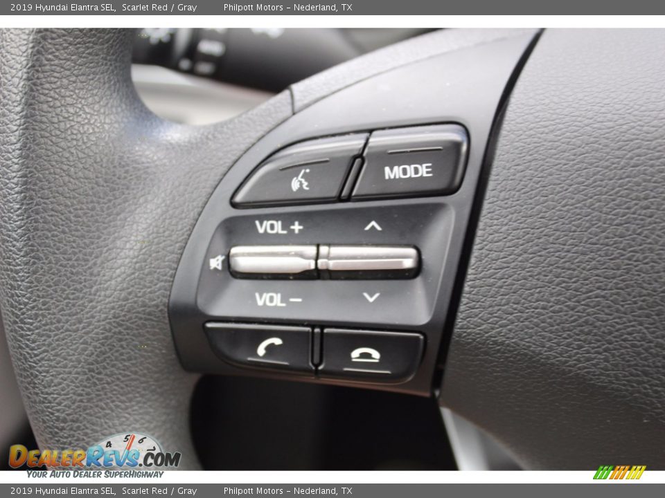 2019 Hyundai Elantra SEL Scarlet Red / Gray Photo #16