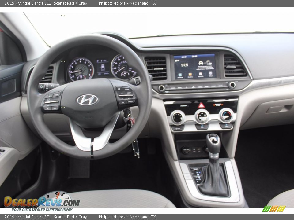 2019 Hyundai Elantra SEL Scarlet Red / Gray Photo #25