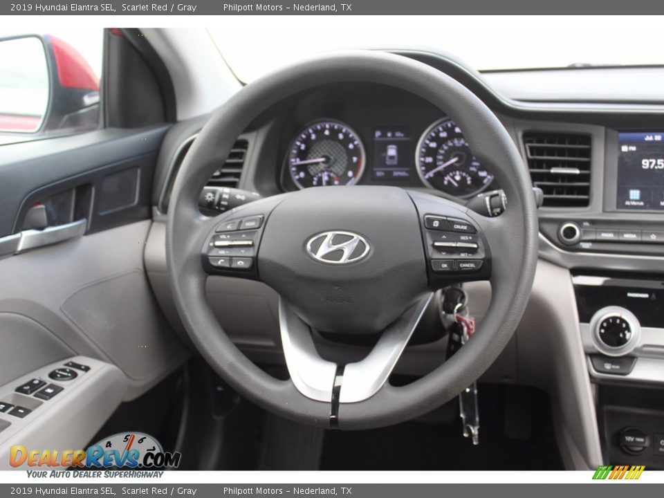 2019 Hyundai Elantra SEL Scarlet Red / Gray Photo #26