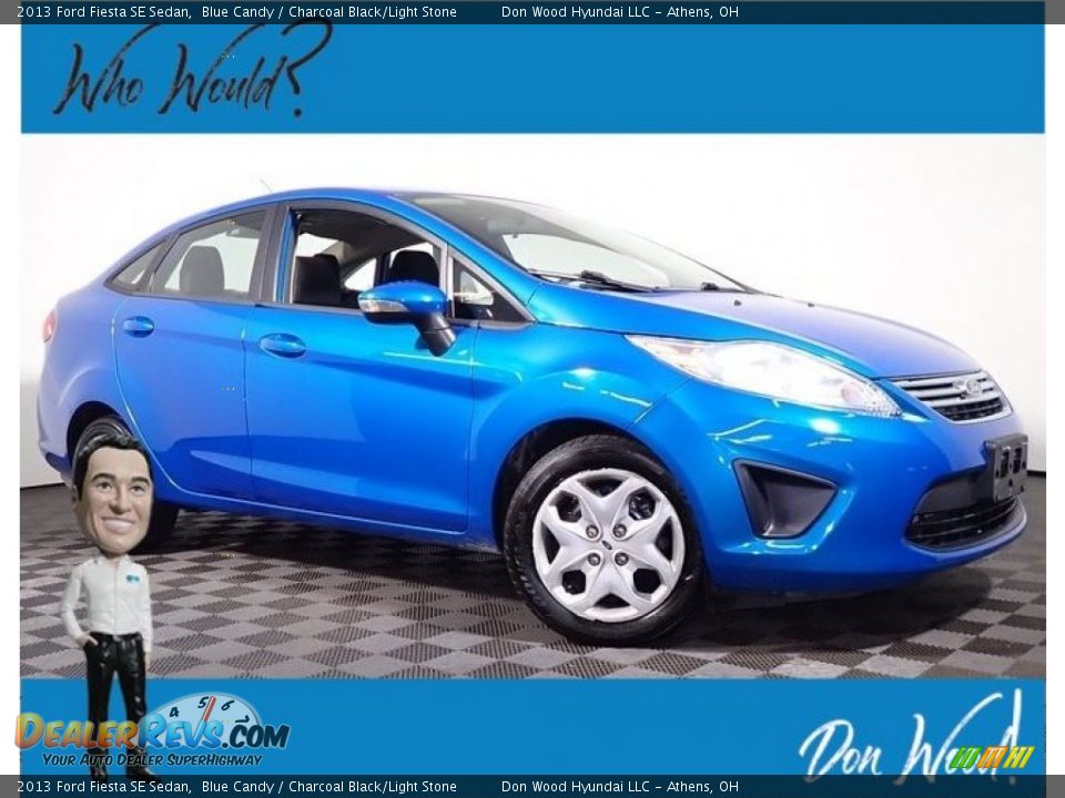 2013 Ford Fiesta SE Sedan Blue Candy / Charcoal Black/Light Stone Photo #1