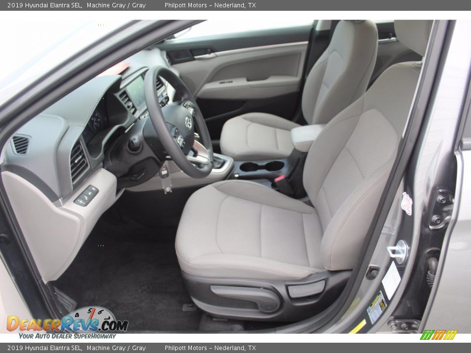 2019 Hyundai Elantra SEL Machine Gray / Gray Photo #12