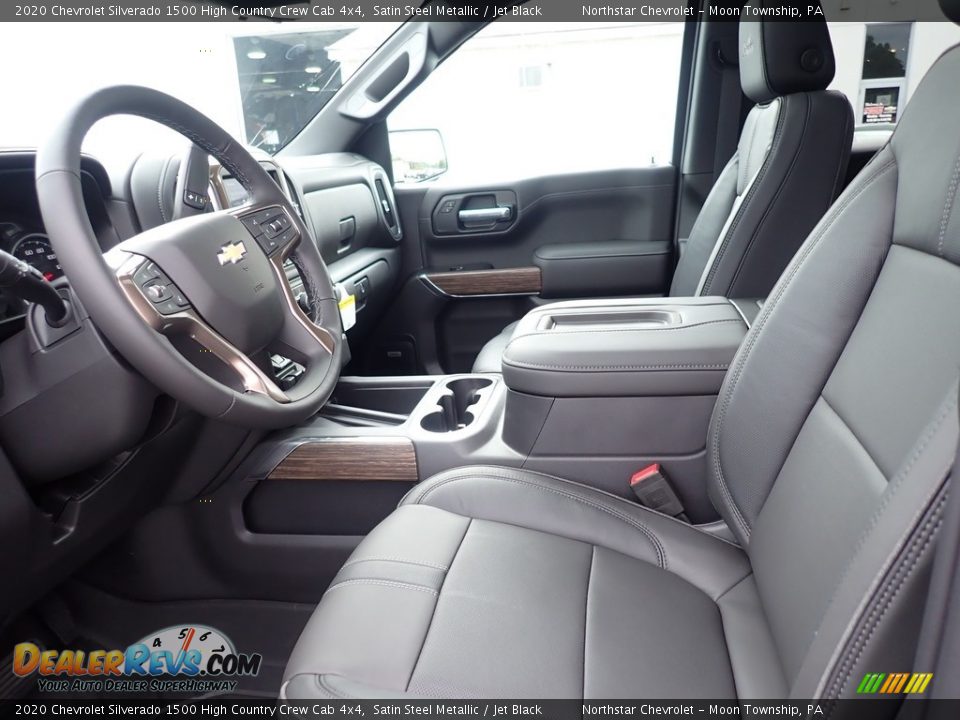Jet Black Interior - 2020 Chevrolet Silverado 1500 High Country Crew Cab 4x4 Photo #14