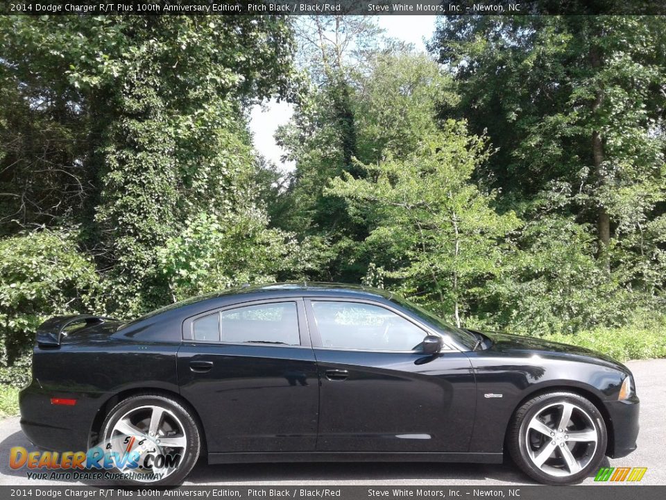 2014 Dodge Charger R/T Plus 100th Anniversary Edition Pitch Black / Black/Red Photo #5
