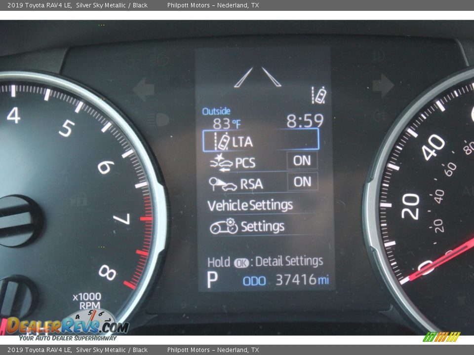 2019 Toyota RAV4 LE Silver Sky Metallic / Black Photo #14