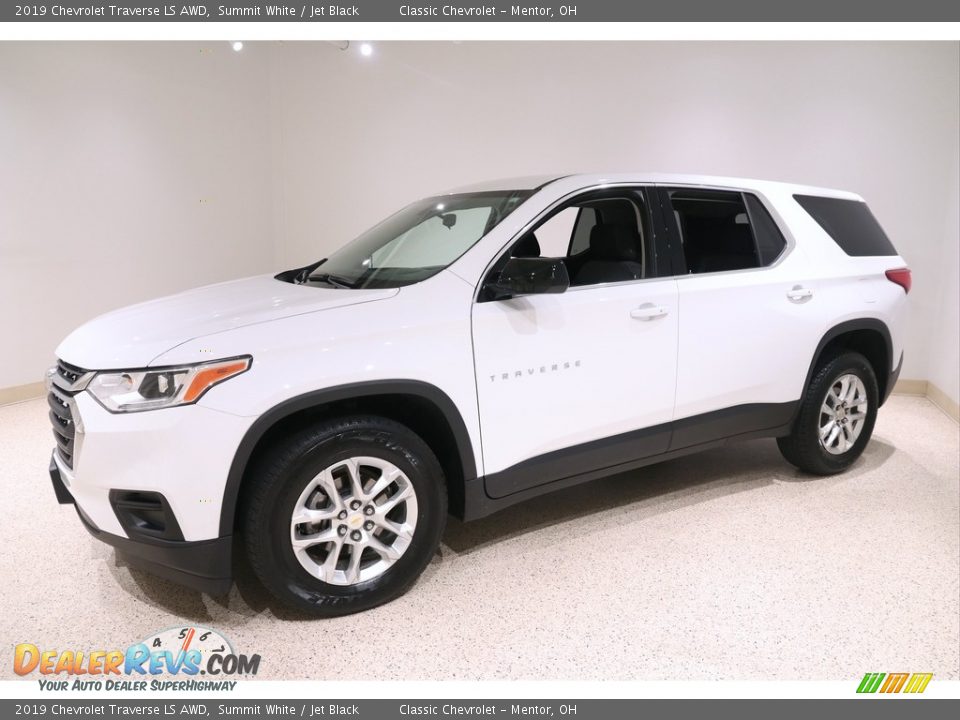 2019 Chevrolet Traverse LS AWD Summit White / Jet Black Photo #3