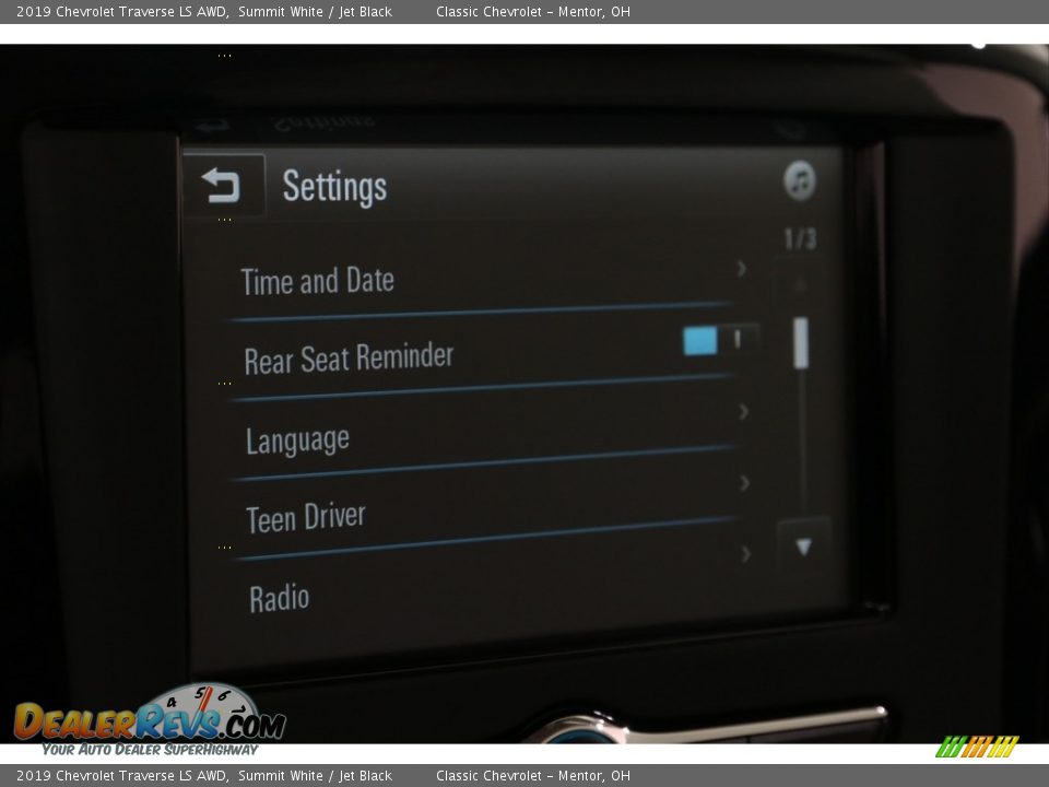 2019 Chevrolet Traverse LS AWD Summit White / Jet Black Photo #14