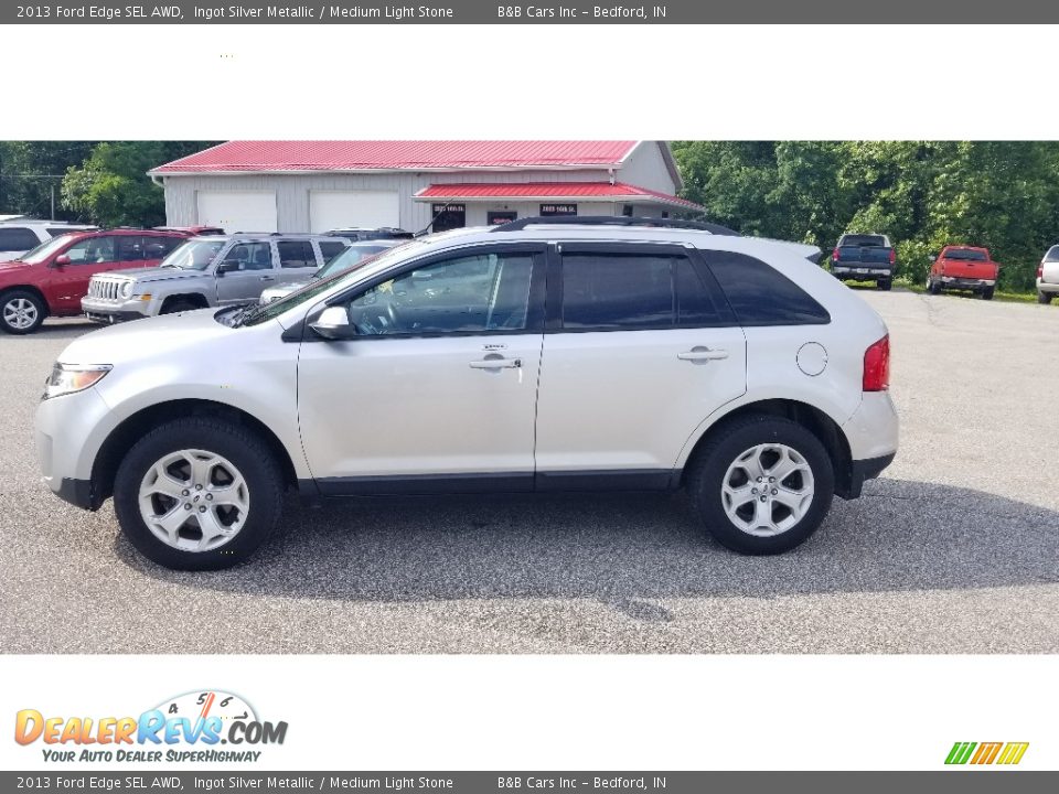 2013 Ford Edge SEL AWD Ingot Silver Metallic / Medium Light Stone Photo #2