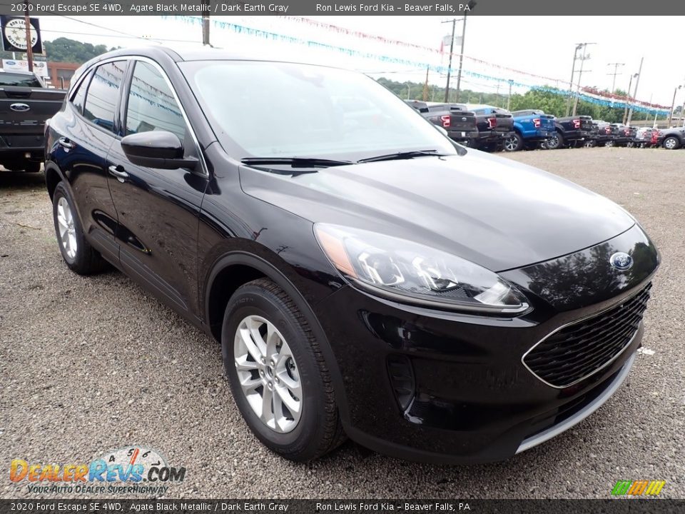 2020 Ford Escape SE 4WD Agate Black Metallic / Dark Earth Gray Photo #3
