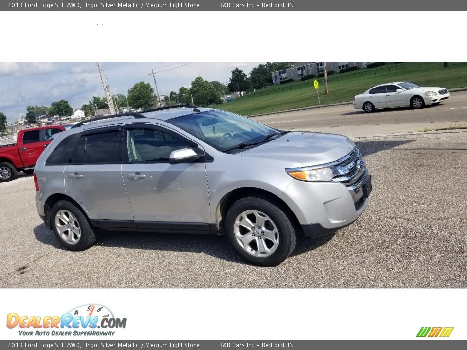 2013 Ford Edge SEL AWD Ingot Silver Metallic / Medium Light Stone Photo #7