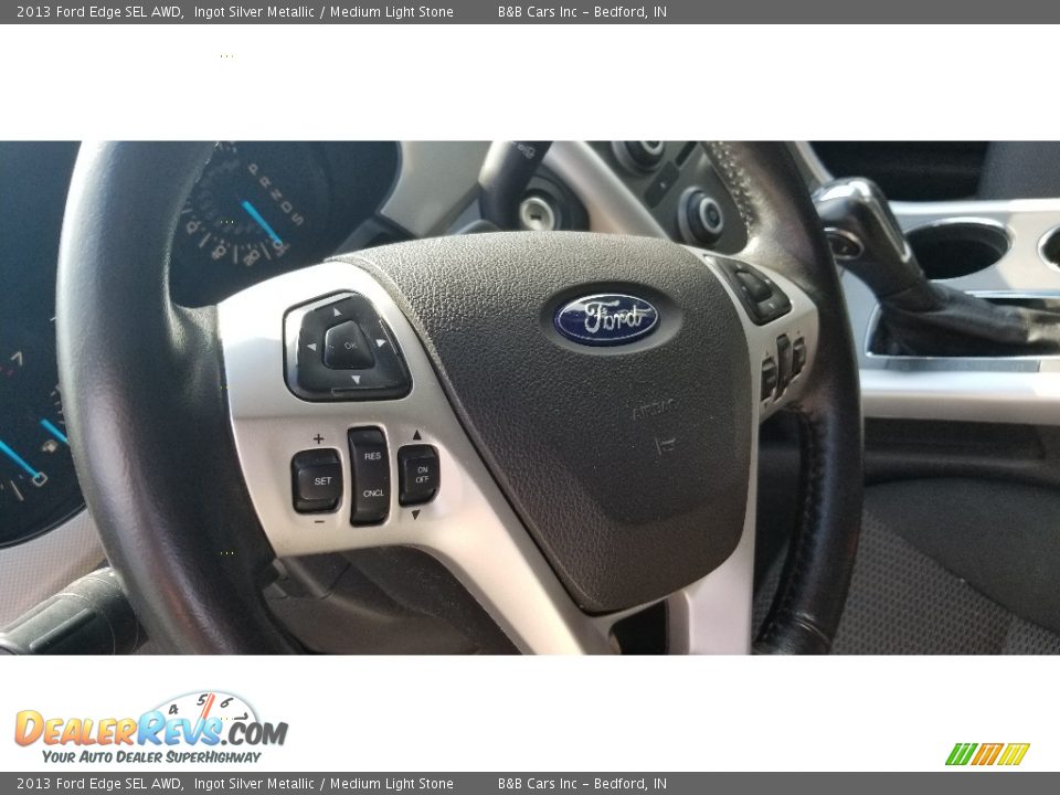 2013 Ford Edge SEL AWD Ingot Silver Metallic / Medium Light Stone Photo #12