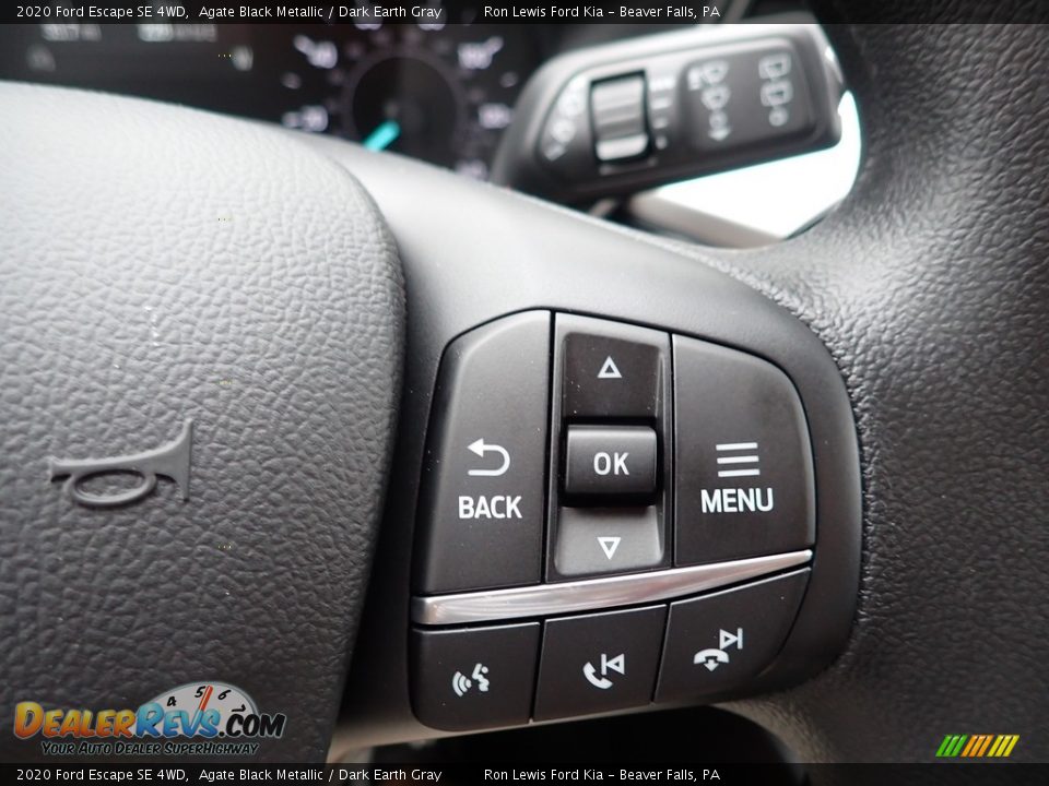 2020 Ford Escape SE 4WD Agate Black Metallic / Dark Earth Gray Photo #17