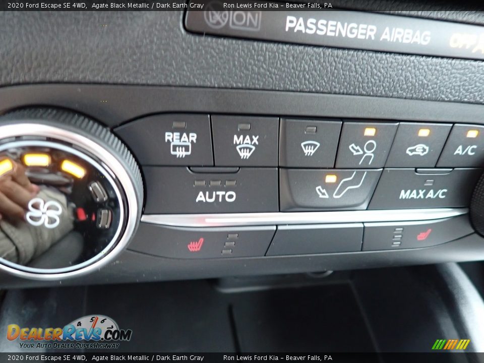 2020 Ford Escape SE 4WD Agate Black Metallic / Dark Earth Gray Photo #19