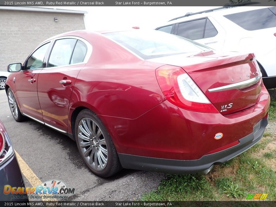 2015 Lincoln MKS AWD Ruby Red Metallic / Charcoal Black Photo #2