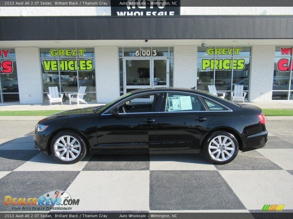2013 Audi A6 2.0T Sedan Brilliant Black / Titanium Gray Photo #1