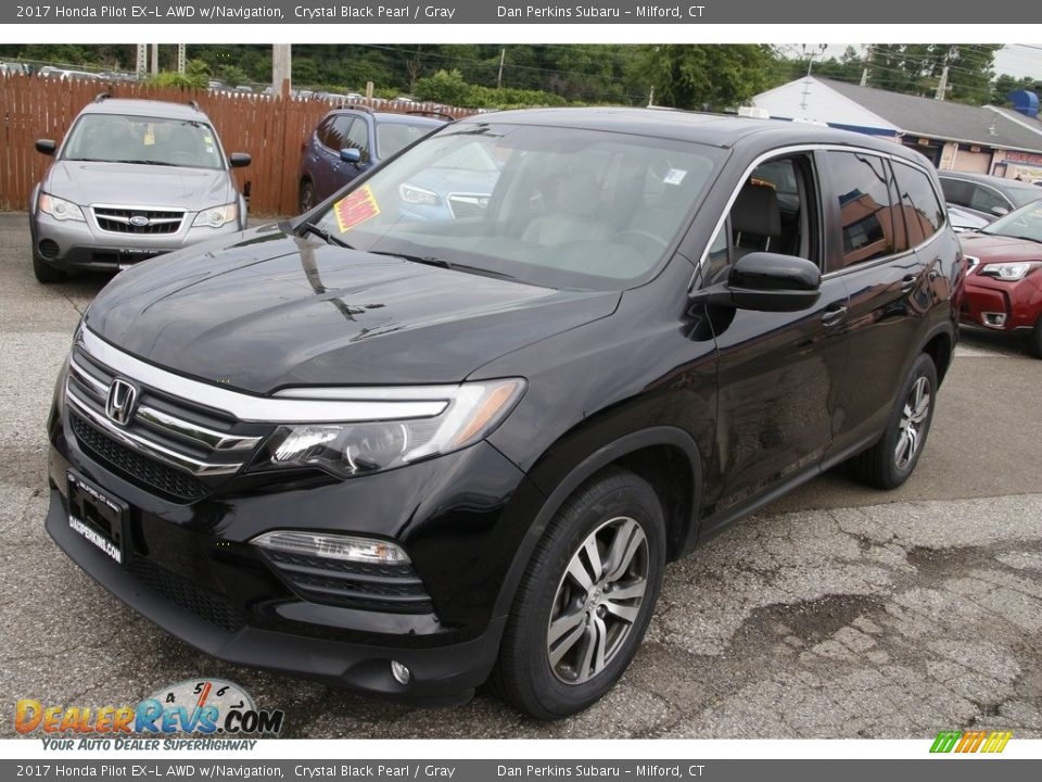 2017 Honda Pilot EX-L AWD w/Navigation Crystal Black Pearl / Gray Photo #1