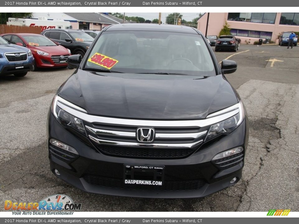 2017 Honda Pilot EX-L AWD w/Navigation Crystal Black Pearl / Gray Photo #2