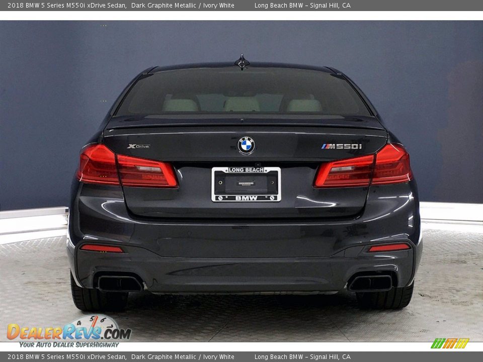 2018 BMW 5 Series M550i xDrive Sedan Dark Graphite Metallic / Ivory White Photo #3