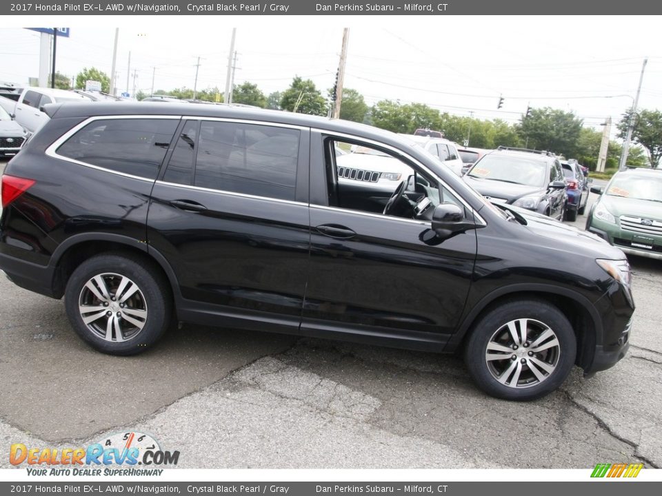 2017 Honda Pilot EX-L AWD w/Navigation Crystal Black Pearl / Gray Photo #4