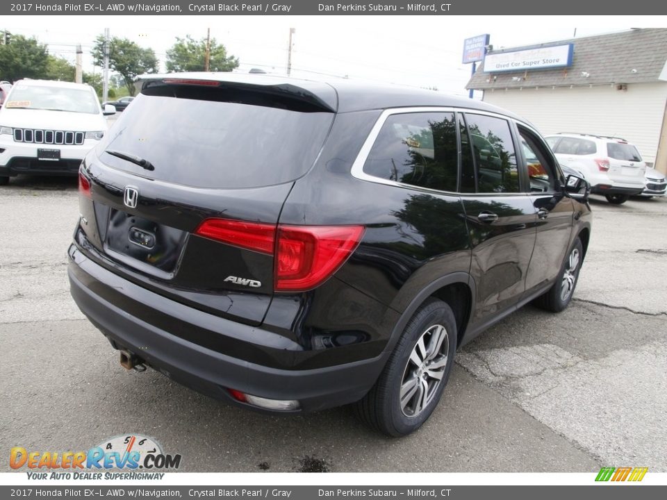 2017 Honda Pilot EX-L AWD w/Navigation Crystal Black Pearl / Gray Photo #5