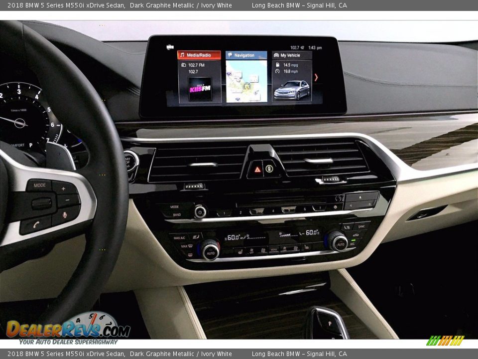 2018 BMW 5 Series M550i xDrive Sedan Dark Graphite Metallic / Ivory White Photo #5