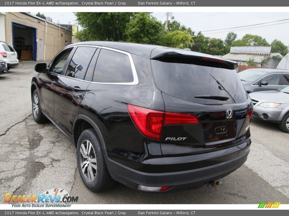 2017 Honda Pilot EX-L AWD w/Navigation Crystal Black Pearl / Gray Photo #7