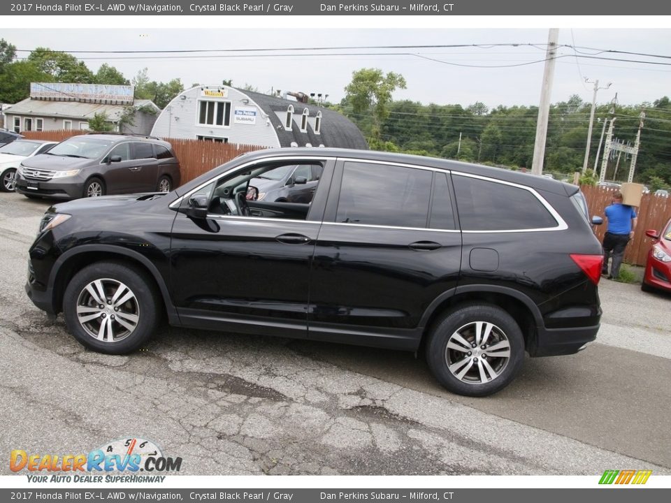 2017 Honda Pilot EX-L AWD w/Navigation Crystal Black Pearl / Gray Photo #8