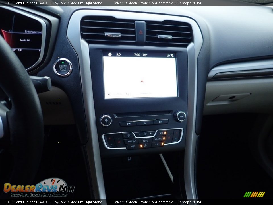 2017 Ford Fusion SE AWD Ruby Red / Medium Light Stone Photo #22