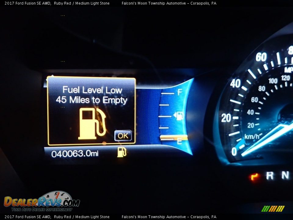 2017 Ford Fusion SE AWD Ruby Red / Medium Light Stone Photo #24