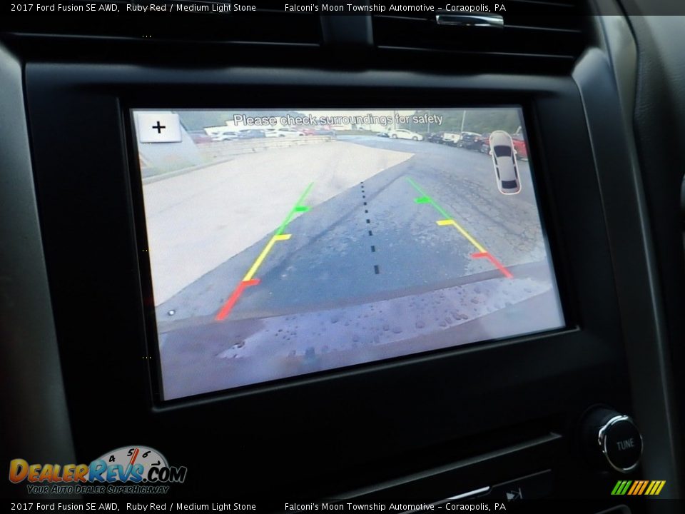 2017 Ford Fusion SE AWD Ruby Red / Medium Light Stone Photo #25
