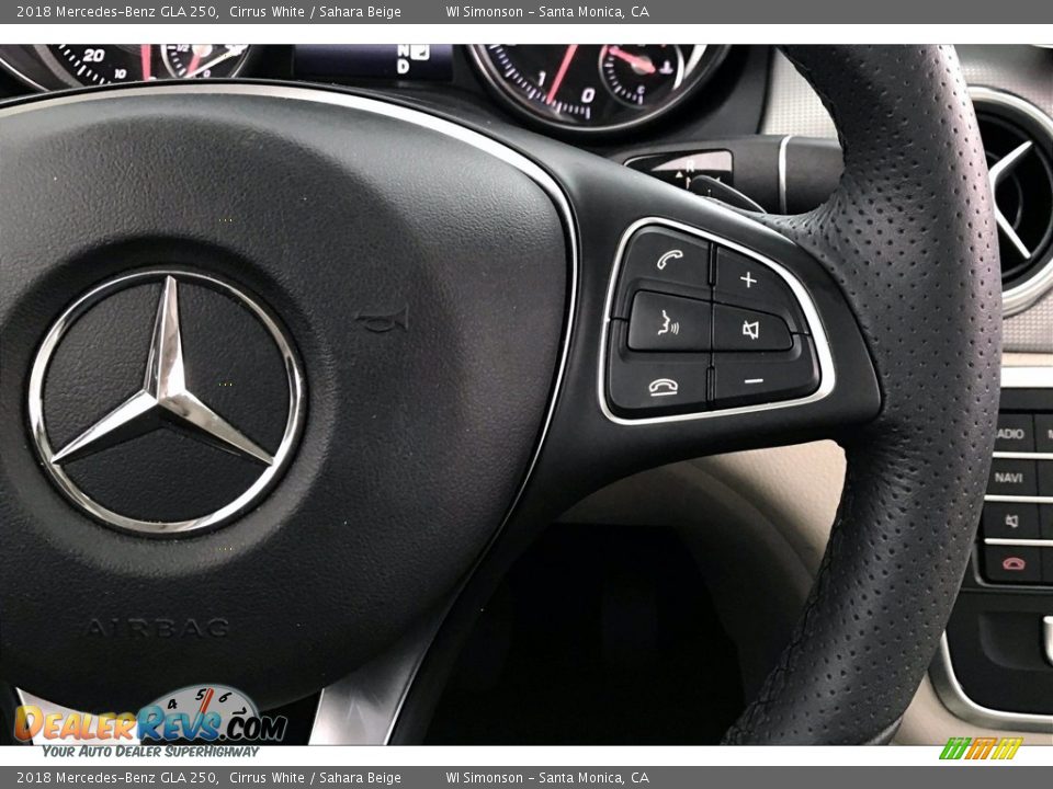 2018 Mercedes-Benz GLA 250 Cirrus White / Sahara Beige Photo #19