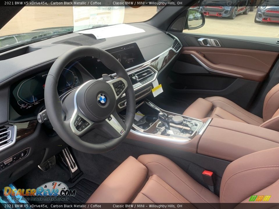 2021 BMW X5 xDrive45e Carbon Black Metallic / Coffee Photo #3