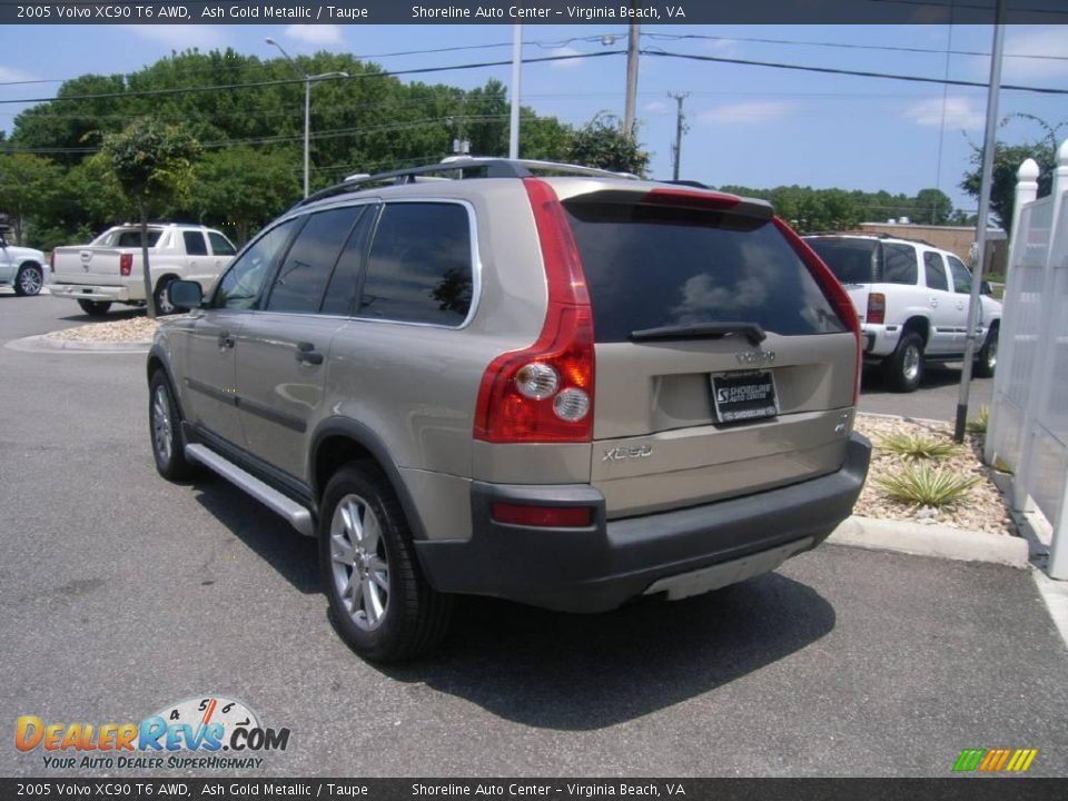 2005 Volvo XC90 T6 AWD Ash Gold Metallic / Taupe Photo #4