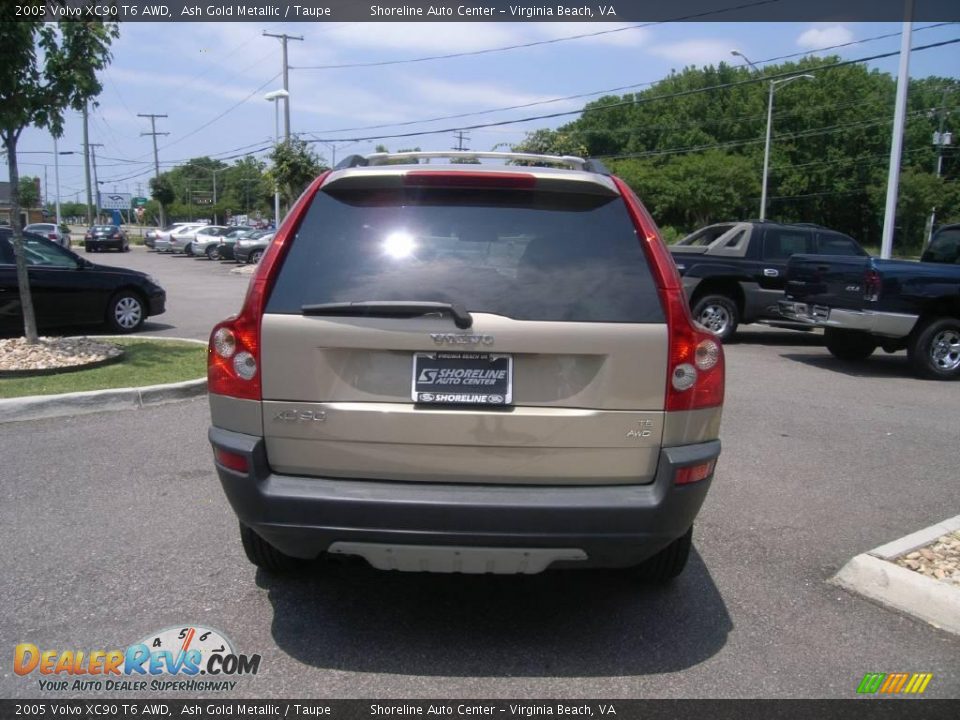 2005 Volvo XC90 T6 AWD Ash Gold Metallic / Taupe Photo #5