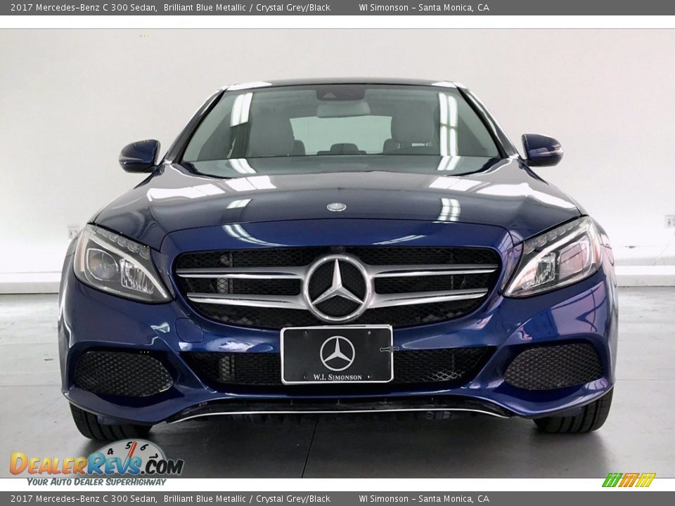 2017 Mercedes-Benz C 300 Sedan Brilliant Blue Metallic / Crystal Grey/Black Photo #2