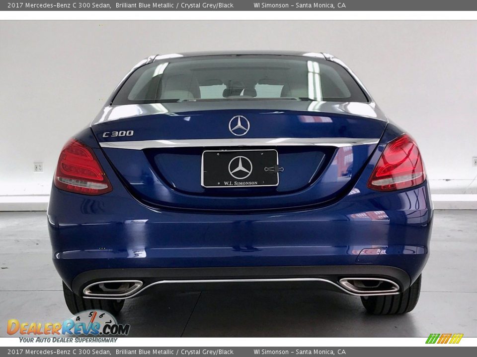 2017 Mercedes-Benz C 300 Sedan Brilliant Blue Metallic / Crystal Grey/Black Photo #3