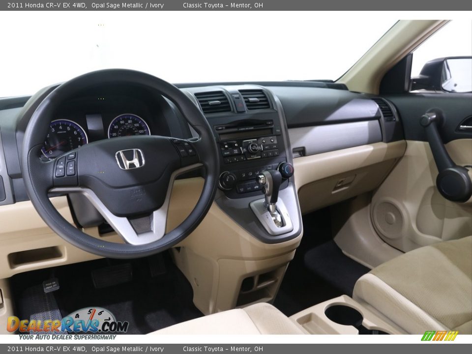 2011 Honda CR-V EX 4WD Opal Sage Metallic / Ivory Photo #6