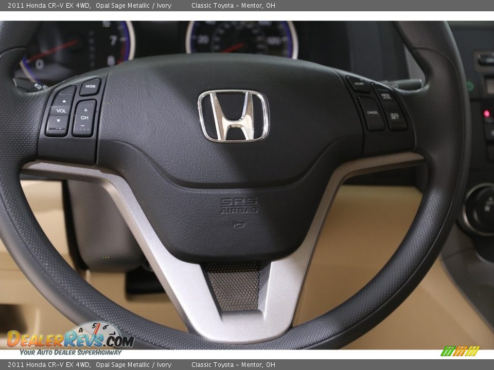 2011 Honda CR-V EX 4WD Opal Sage Metallic / Ivory Photo #7