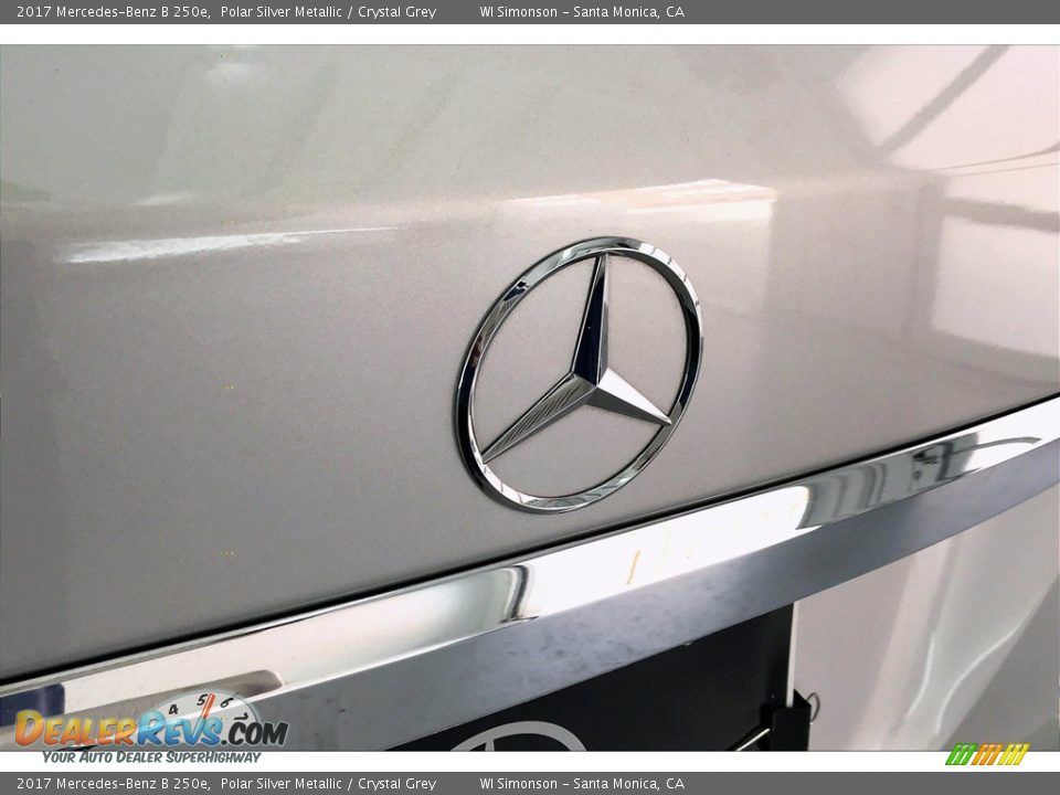 2017 Mercedes-Benz B 250e Polar Silver Metallic / Crystal Grey Photo #7