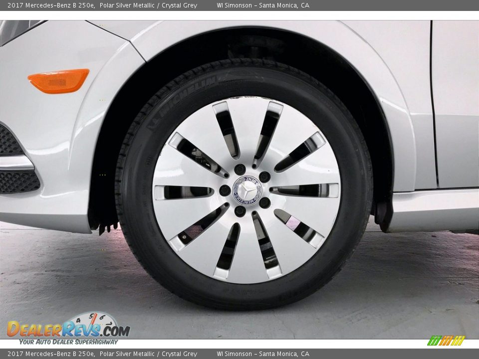 2017 Mercedes-Benz B 250e Polar Silver Metallic / Crystal Grey Photo #8